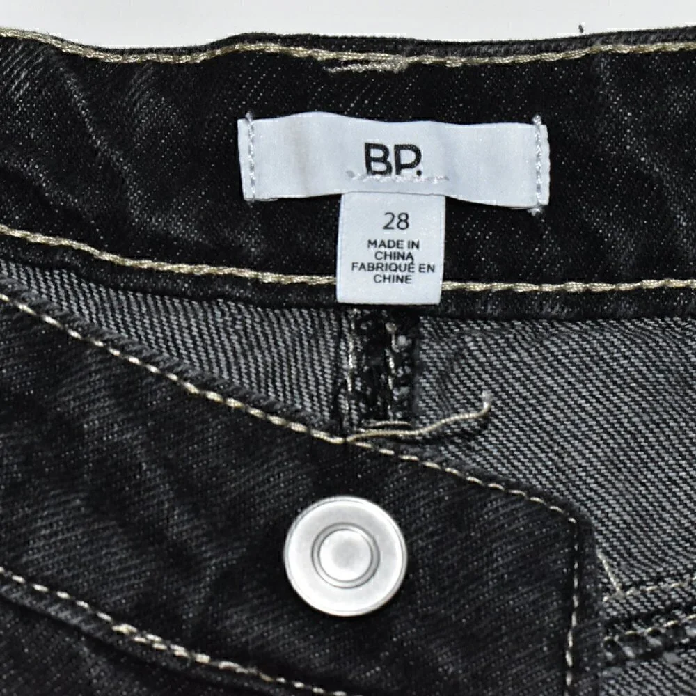 BP Be Responsible Ripped High Waist Mom Denim Jeans Vintage Black Size 28